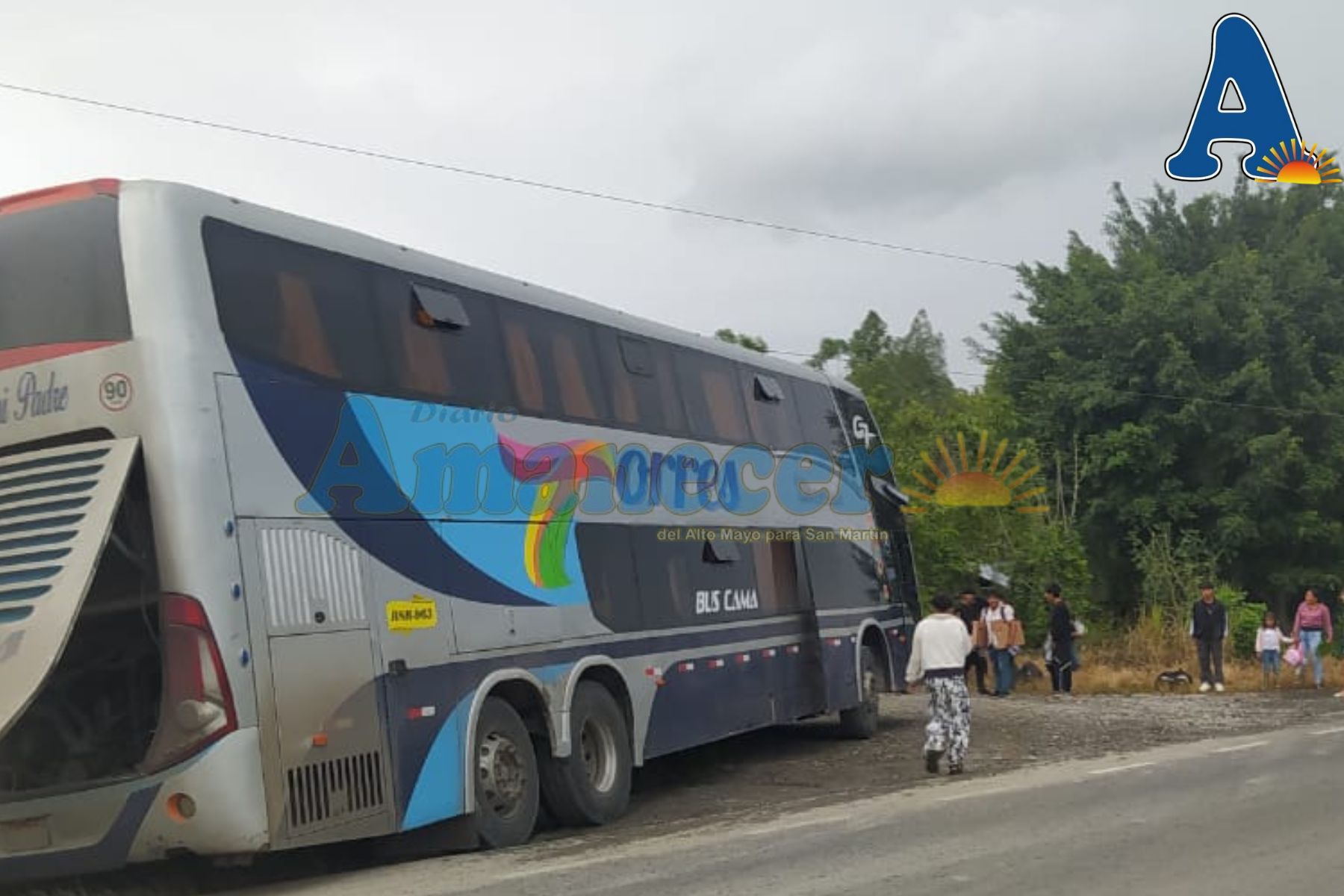 Pasajeros de bus “Torres”pasan susto de sus vidas