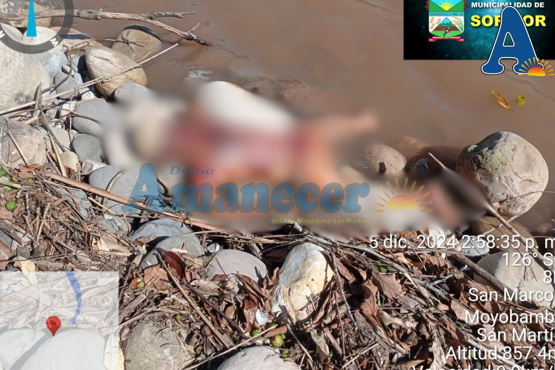 HALLAN CUERPO DE MENOR ARRASTRADO POR QUEBRADA